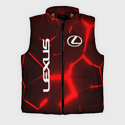 Мужской жилет ЛЕКСУС КРАСНЫЕ 3Д ПЛИТЫ, цвет: 3D-светло-серый
