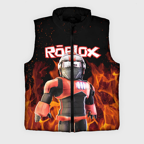 Мужской жилет ROBLOX FIRE РОБЛОКС ОГОНЬ ПОЖАРНЫЙ / 3D-Черный – фото 1