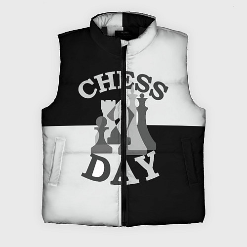 Мужской жилет Шахматный День / 3D-Черный – фото 1