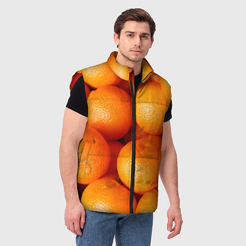 Мужской жилет Мандаринчик чик / 3D-Красный – фото 3