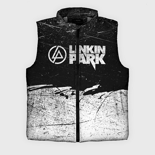 Мужской жилет Линкин Парк Лого Рок ЧБ Linkin Park Rock / 3D-Светло-серый – фото 1