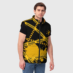 Мужской жилет Лента DANGER, цвет: 3D-черный — фото 2