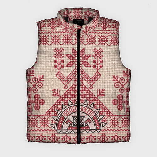 Мужской жилет Славянская вышивка Узоры Руси / 3D-Черный – фото 1
