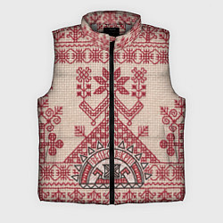 Мужской жилет Славянская вышивка Узоры Руси, цвет: 3D-светло-серый