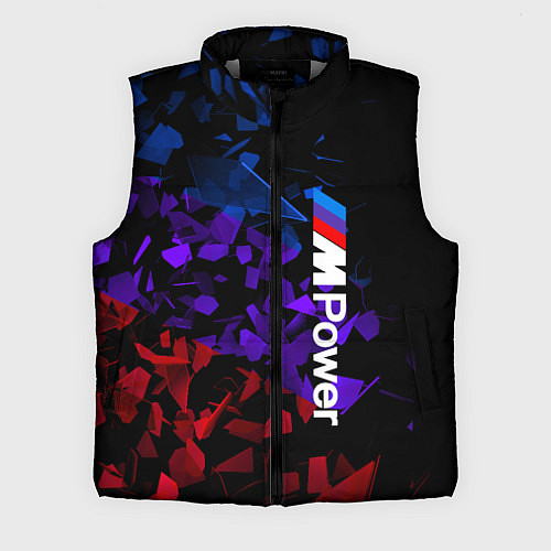Мужской жилет MPower BMW Осколки стекла / 3D-Светло-серый – фото 1
