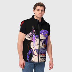 Мужской жилет Сегун Райден балл модная с мечом genshin impact, цвет: 3D-красный — фото 2