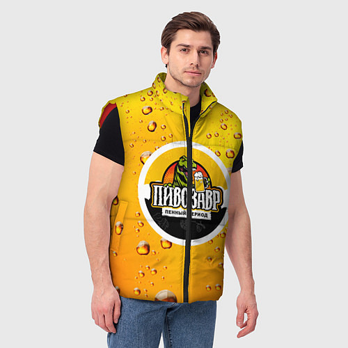 Мужской жилет Пивозавр 3d hd / 3D-Красный – фото 3