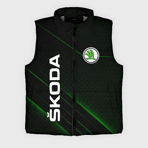Мужской жилет Шкода, авто / 3D-Светло-серый – фото 1