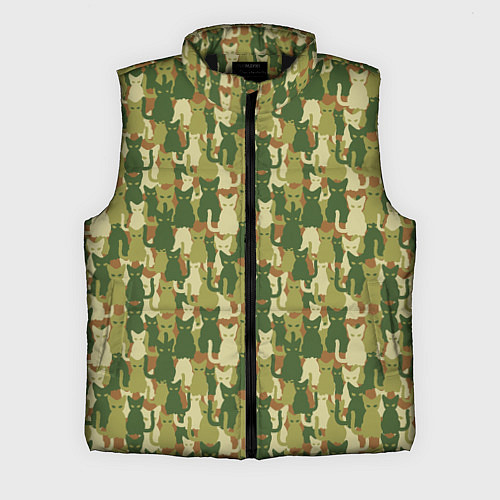 Мужской жилет Кошки камуфляж / 3D-Черный – фото 1