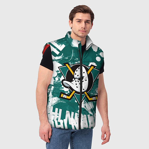 Мужской жилет Анахайм Дакс Anaheim Ducks / 3D-Красный – фото 3