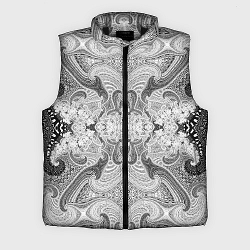 Мужской жилет Черно-белый абстрактный узор / 3D-Черный – фото 1