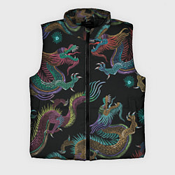 Мужской жилет Цветные драконы
