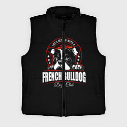 Мужской жилет Французский Бульдог French Bulldog, цвет: 3D-черный