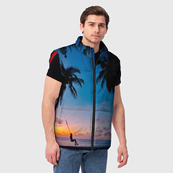 Мужской жилет Пляжное настроение, цвет: 3D-красный — фото 2