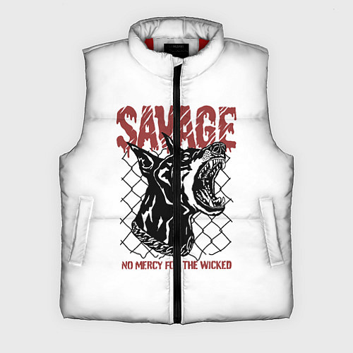 Мужской жилет Злой Доберман / 3D-Красный – фото 1