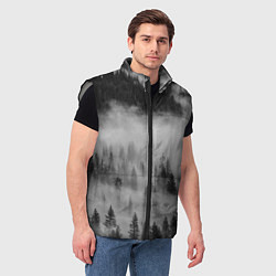Мужской жилет ТУМАННЫЙ ЛЕС FOREST, цвет: 3D-светло-серый — фото 2