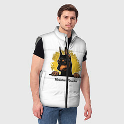Мужской жилет Мини-Пинчер, цвет: 3D-светло-серый — фото 2