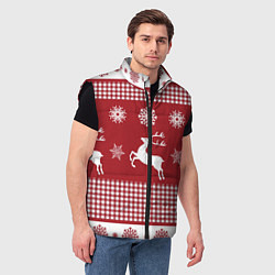 Мужской жилет Узор с оленями, цвет: 3D-черный — фото 2