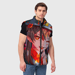 Мужской жилет Ху тао ухмыляется тебе genshin impact, цвет: 3D-черный — фото 2