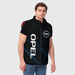 Мужской жилет Опель, Opel, цвет: 3D-красный — фото 2