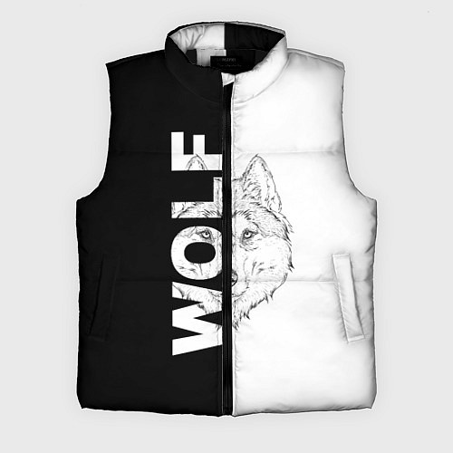 Мужской жилет WOLF Волк / 3D-Черный – фото 1