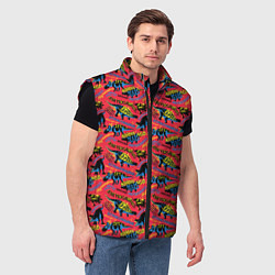 Мужской жилет Миллионы лет назад, цвет: 3D-черный — фото 2