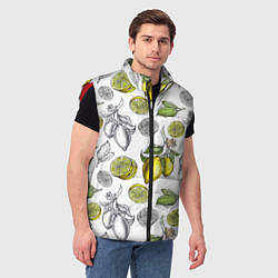Мужской жилет Лимонный паттерн, цвет: 3D-красный — фото 2