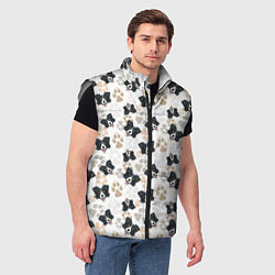 Мужской жилет Бордер Колли, цвет: 3D-светло-серый — фото 2