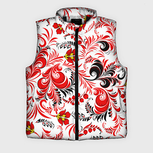 Мужской жилет Русская национальная роспись / 3D-Черный – фото 1
