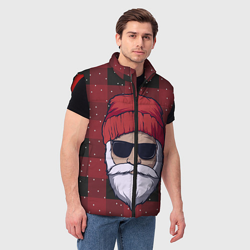 Мужской жилет SANTA HIPSTER САНТА ХИПСТЕР / 3D-Красный – фото 3