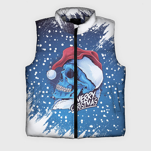 Мужской жилет Merry Christmas Счастливого Рождества Skull / 3D-Светло-серый – фото 1