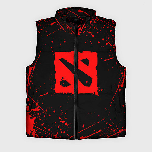 Мужской жилет DOTA 2 БРЫЗГИ КРАСОК ДОТА 2 ЛОГО / 3D-Черный – фото 1