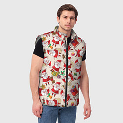 Мужской жилет Дед Мороз!, цвет: 3D-светло-серый — фото 2