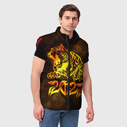 Мужской жилет Хищник Тигр 2022, цвет: 3D-красный — фото 2
