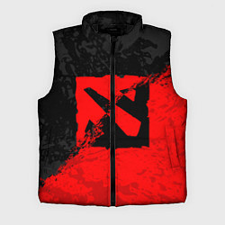 Мужской жилет DOTA 2 RED BLACK LOGO, БРЫЗГИ КРАСОК, цвет: 3D-черный