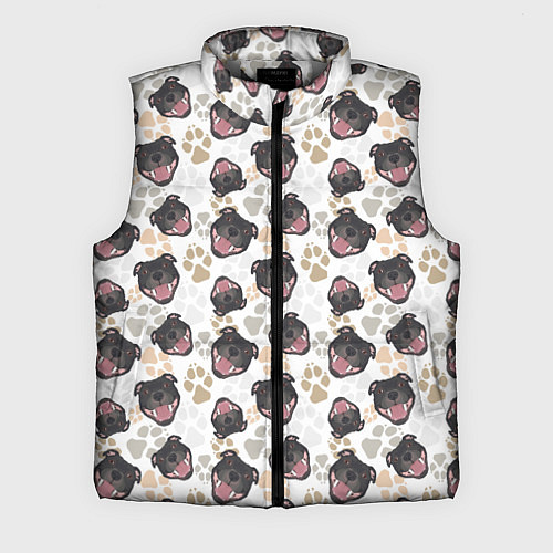 Мужской жилет Стаффордширский Бультерьер Bull-Terrier / 3D-Светло-серый – фото 1