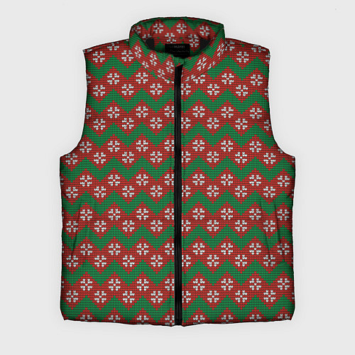 Мужской жилет Knitted Snowflake Pattern / 3D-Черный – фото 1