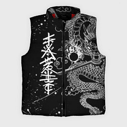 Мужской жилет БЕЛЫЙ ДРАКОН ЯПОНИЯ WHITE DRAGON, цвет: 3D-красный