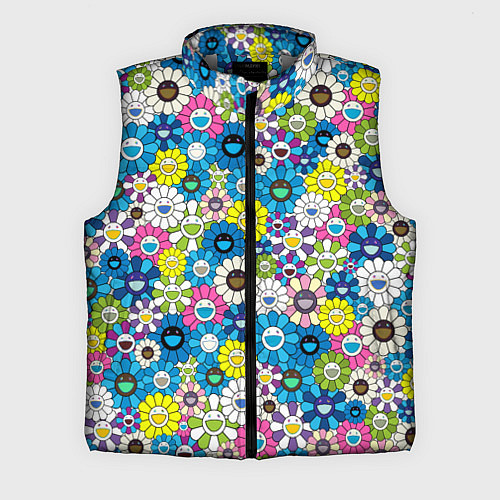Мужской жилет Takashi Murakami Улыбающиеся цветы / 3D-Светло-серый – фото 1