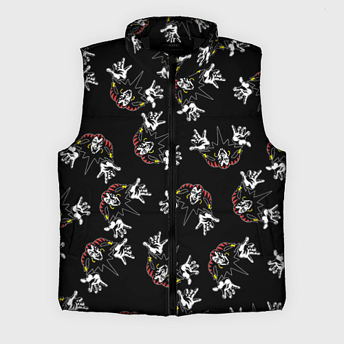 Мужской жилет КОРОЛЬ И ШУТ ЛОГО ПАТТЕРН / 3D-Черный – фото 1