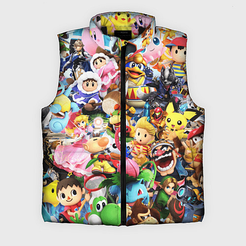 Мужской жилет SUPER SMASH BROS ГЕРОИ ИГРЫ / 3D-Черный – фото 1