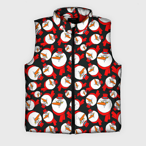 Мужской жилет Злые снеговики в цилиндрах / 3D-Красный – фото 1