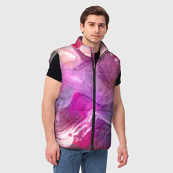 Мужской жилет Акварельные Волны, цвет: 3D-светло-серый — фото 2