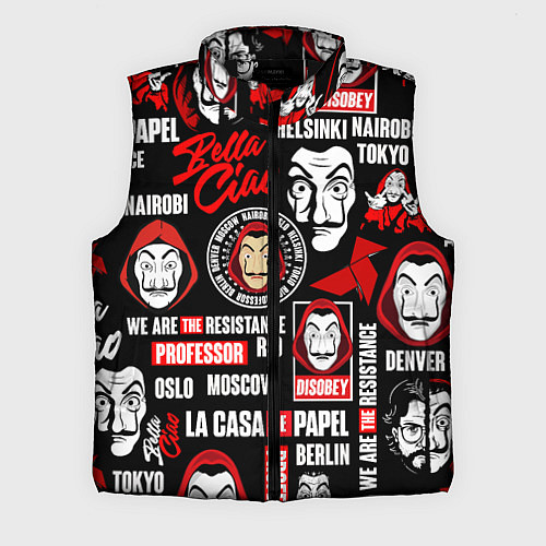 Мужской жилет БУМАЖНЫЙ ДОМ ЛОГОБОМБИНГ LA CASA DE PAPEL / 3D-Черный – фото 1