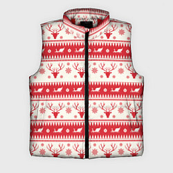 Мужской жилет Новогодний орнамент с Оленями
