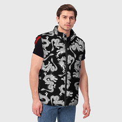 Мужской жилет Драконыdragon, цвет: 3D-красный — фото 2