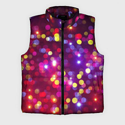 Мужской жилет ПРАЗДНИЧНЫЕ ОГОНЬКИ НОВЫЙ ГОД 2022, цвет: 3D-черный
