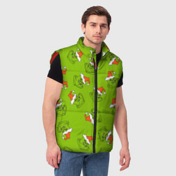 Мужской жилет Гринч Укротитель рождества, цвет: 3D-красный — фото 2