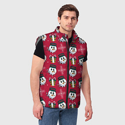 Мужской жилет СНЕГOВИК В ЦИЛИНДРЕ, цвет: 3D-светло-серый — фото 2