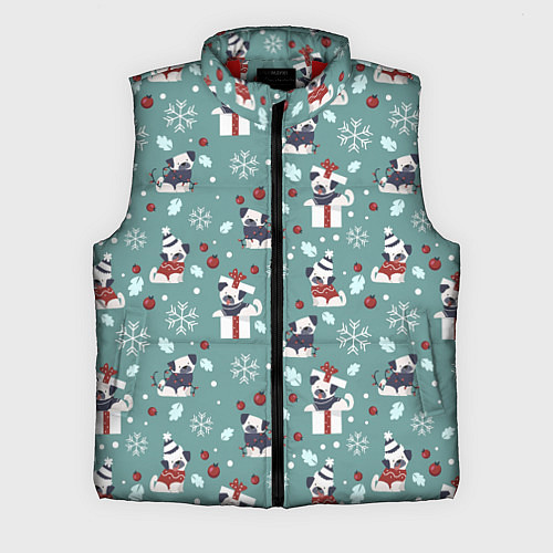 Мужской жилет Веселые Собачки 2022 / 3D-Красный – фото 1